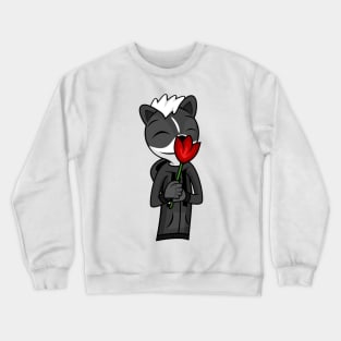 Melville the Rose-Sniffing Skunk Crewneck Sweatshirt